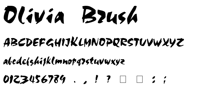 Olivia Brush font